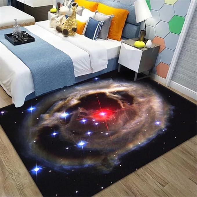 Galaxy Large Area Rug for Living Dinning Room Bedroom Rugs Child Study Room Soft Floor Mat Non-Slip Carpet Home Decor, 6' x 9'