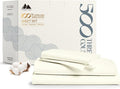 Mayfair Linen 100% Cotton Bed Sheets Full Sheet Set - 500 Thread Count Sheets Full Size 4 PC Set (Ivory), Soft, Cooling, Hotel-Quality 16" Deep Pocket Sateen Weave Cotton Bedsheet for Hot Sleepers