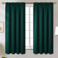 BGment Emerald Green Blackout Curtains 63 Inches Length for Bedroom - Pocket Thermal Insulated Room Darkening Drapes Christmas Decor for Dining Living Room, 52 x 63 Inch, 2 Panels