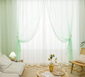 PI Mint Sheer Curtains Grommet Panels, Sheer Voile Light Filtering Window Curtain for Porch/Patio 2 Panels (W52 X L150, Mint Green)