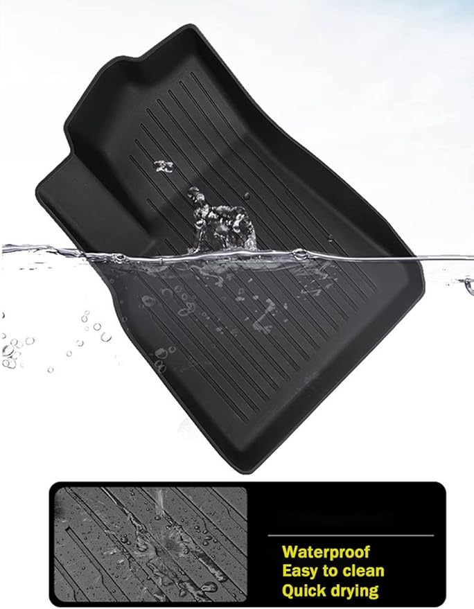 Camry Floor Mats Compatible with 2018-2025 Toyota Camry FWD Models, Non Hybrid or AWD Models，All Weather 3D Tech Waterproof Durable Anti-Slip TPE Floor Liners 1st ＆ 2nd Row Custom-fit Set Accessories