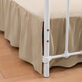 Bed Skirt, Full Size Ruffled Bed Skirt with Split Corners, 16 Inch Drop Dust Ruffle Bed Skirt with Platform, Full -16 Inch, Light Camel