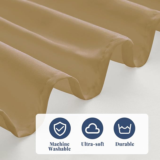King Bed Skirt, Elastic Wrap Around Bed Skirt King Size, Bed Skirts for Adjustable Bed, Easy Fit with 18" Drop Length Tailored Drop Dust Ruffle (Beige)