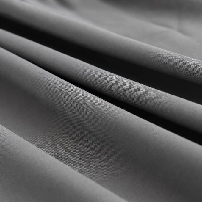 Grey Bed Skirt Twin Size Ruffled Bed Skirt with Split Corners, Twin Bed Skirt 12 Inch Drop, Twin Size Bed Skirt Grey for Ruffled Bed Skirt with Split Corners, Bed Skirt Twin Size