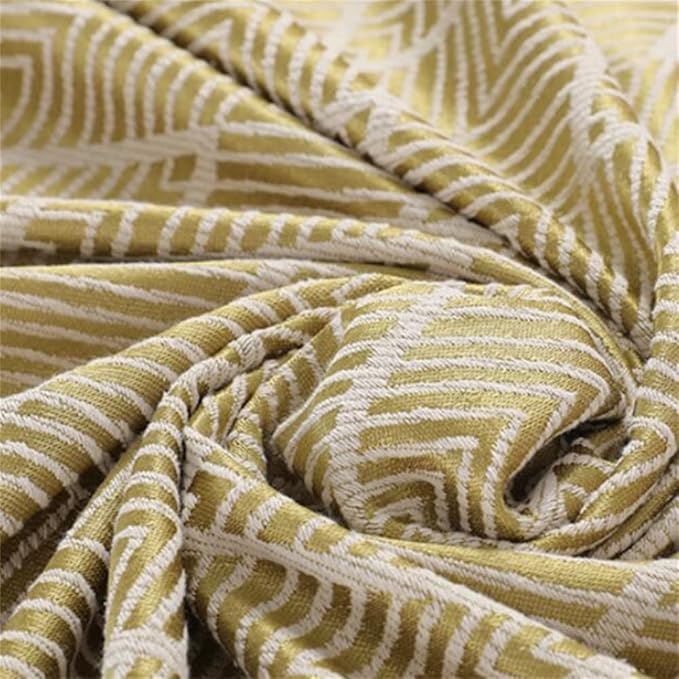 Rectangular Tablecloth Cloth, Yellow (15.7*35.4 inches), Tassel Design, Protects Furniture, All-Season Table Cover Towel