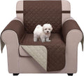 U-NICE HOME Recliner Chair Covers Reversible Chair Cover Pet Covers for Dogs with Elastic Straps Water Resistant Diamond Quilted (23''Recliner Small, Coffee/Beige)