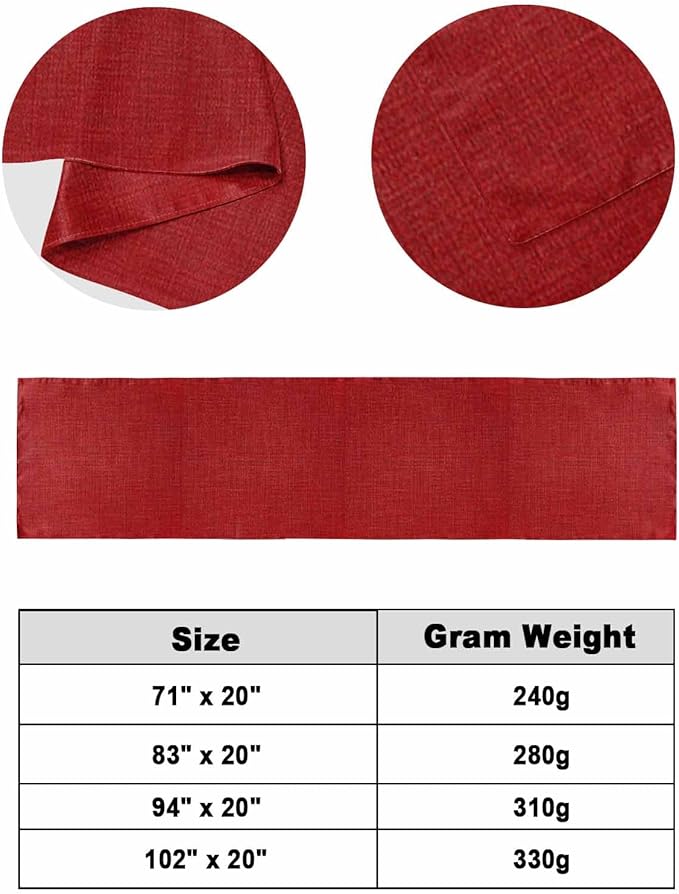Farmhouse Red Linen Bottom Bed Runners for Bedroom Hotel,Decorative Bedding Scarf Vintage Burlap Christmas Bed End Blanket Bedding Runner Scarves for Full Size Bed,83x20in