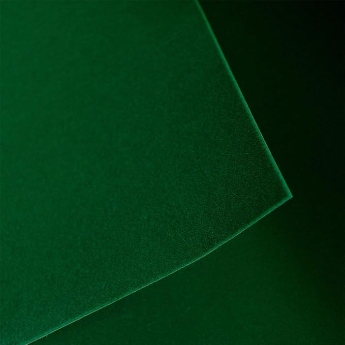Taogift Self Adhesive Green Velvet Flock Liner Sticker for Drawer Dresser Cabinets Jewlery Displays Backsplash Arts Crafts Decor (Green, 17.7x98 Inches)