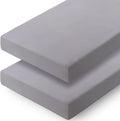 Cot Sheets 31" x 75", 2 Pack Cot Fitted Sheet for Narrow Twin/RVs Bunk/Camper Bunk/Guest Beds/Army Cots/Trifold Mattress/Travel Size Mattress, Shrinkage & Stain Resistant Cot Size Cover, Gray