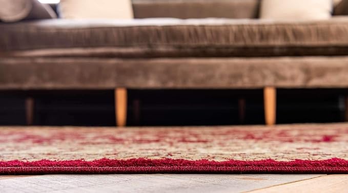 Unique Loom Voyage Collection Traditional Oriental Classic Intricate Design Area Rug (4' 0 x 6' 0 Rectangular, Red/Gold)