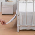Queen Bed Skirt, Pleated Waffle Weave Bed Skirt with Split Corners, Tailored Dust Ruffle 16 Inch Drop Easy Fit, Machine Washable (White, Queen - 16" Drop)