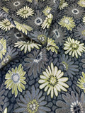 OctoRose 3 Side Zipper Upholstery Thick Linen Tweed Futon Cover Slipcover Sofa DayBed Mattress Cover (Cover ONLY) (Chenille-Daisies-Grey, Twin)