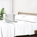 Mayfair Linen 100% Cotton Sheets King Size Bed Set - 500 Thread Count Sheets King Size 4 PC Set (White), Soft, Cooling, Hotel-Quality 16" Deep Pocket Cotton Bedsheet for Hot Sleepers