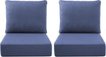 Luxury Outdoor Seat Cushion Set-22 x 24 x 6 Inch Outdoor Chair Cushions with Water Resistant & Removable Cover Outdoor Cushions for Patio Furniture Chair Sofa Couch