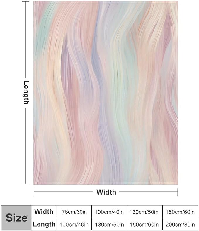 Fashion Gradient Blanket, Modern Abstract Art Colorful Pink Painting Strokes Pattern Soft Warm Cozy Plush Flannel Covers for Livingroom Bedroom Couch Chair Camping Travel Home Decor Tapestry 60x80in
