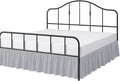 Cottington Lane Ruffled Bed Skirt Full Size with Split Corner, Brushed Microfiber Hotel Quality Silver Grey Dust Ruffle, 15 Inch Drop Gathered Bedskirt, Soft and Stylish, Shrinkage and Fade Resistant