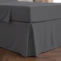 Mellanni Bed Skirt Full Size - Bed Skirting - 15-Inch Tailored Drop Pleated Dust Ruffle - Hotel Luxury Bedding - Wrinkle, Fade, Stain Resistant - 1 Bedskirt (Full, Gray)