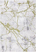 SAFAVIEH Amelia Collection Accent Rug - 2' x 4', Grey & Green, Modern Abstract Design, Non-Shedding & Easy Care, Ideal for High Traffic Areas in Entryway, Living Room, Bedroom (ALA293J)