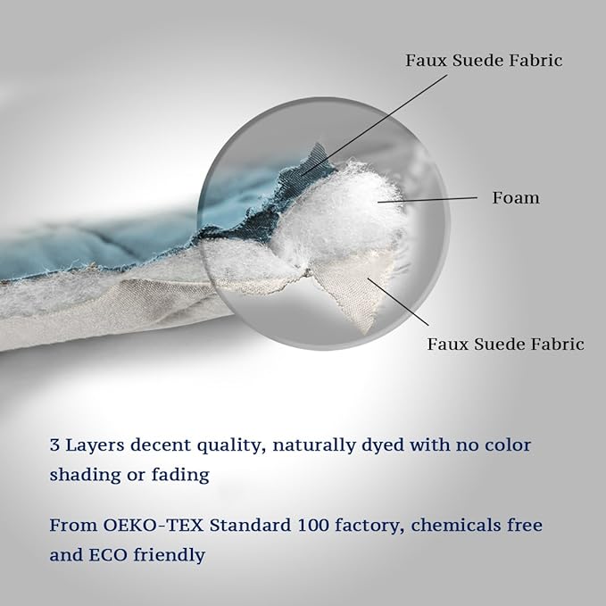H.VERSAILTEX Reversible Futon Cover Water Repellent Armless Sofa Slipcover Washable Furniture Protector with Adjustable Elastic Strap Anti-Slip Futon Bed Cover for Dogs 70" Width Seat(Blue/Beige)