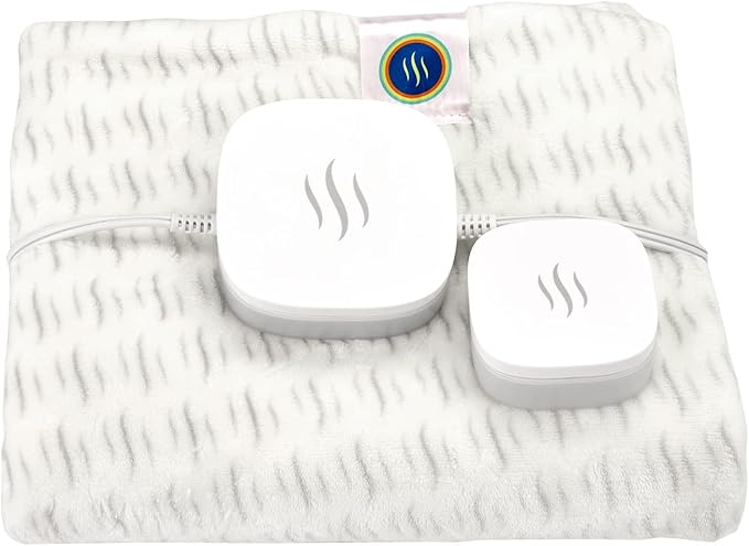 Hidden Heat Electric Couch Cushion Warmer by Spotwarm; Wireless RF Remote, Microplush Flannel Heated Seat, Single User Bed Warmer, Pet Bed Warmer - 17” by 20”