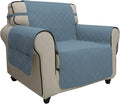 Easy-Going Sofa Slipcover Chair Cover Waterproof Couch Cover Washable Sofa Cover Non-Slip Fabric Furniture Protector with Pocket for Pets Covers Pets Kids Children Dog Cat (Chair, Light Blue)