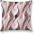Pink Throw Pillow Covers Modern Abstract Pink and Grey Striped Decorations for Bedroom Living Room Farmhouse Sofa Pillows Bed Couch 20x20 Inch