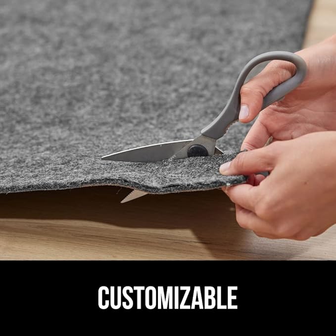 GORILLA GRIP Felt and Natural Rubber Stay in Place Slip Resistant Rug Pad, 1/4in Thick, 8x2 FT, Protective Padding Under Area Rugs, Cushioned Gripper Pads, Carpet Runners, Hardwood Floors Protection