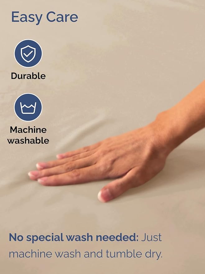 Extra Deep King Fitted Sheet - Hotel Luxury Single Fitted Sheet Only - Easily Fits 18 inch to 24 inch Mattress - Ultra Soft, Wrinkle Free w/Extra Deep Pockets - Easy-Care, Breathable & Comfy - Cream