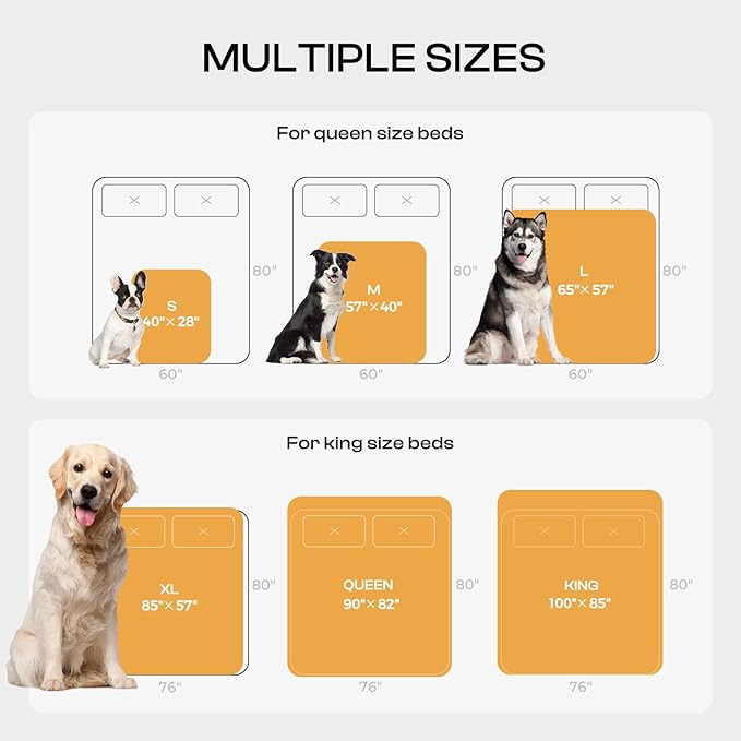 Luciphia Waterproof Pet Blankets for Couch Sofa Bed Cover Cat Liquid Pee Proof Washable Soft Fluffy Large Dog Blanket Reversible Furniture Protection Puppy Grey Paw Thicken King Size（100" x 85"）