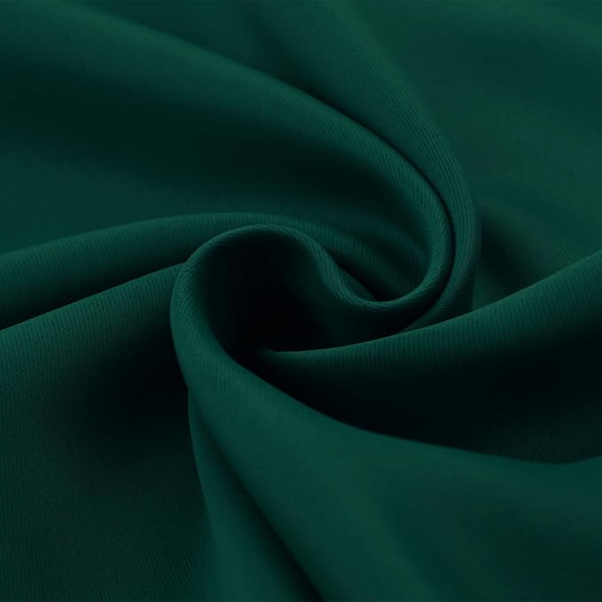 BGment Emerald Green Blackout Curtains 63 Inches Length for Bedroom - Pocket Thermal Insulated Room Darkening Drapes Christmas Decor for Dining Living Room, 52 x 63 Inch, 2 Panels