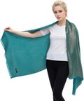 LMVERNA Women's Sparkling Metallic Soft Pashmina Shawls and Wraps Scarf in Solid Colors