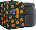 Air Fryer Cover Dust-Proof Kitchen Appliance Cover with Top Handle and Pockets Keep Kitchen Appliance Clean Washable Halloween Decoration, Funny Pumpkin