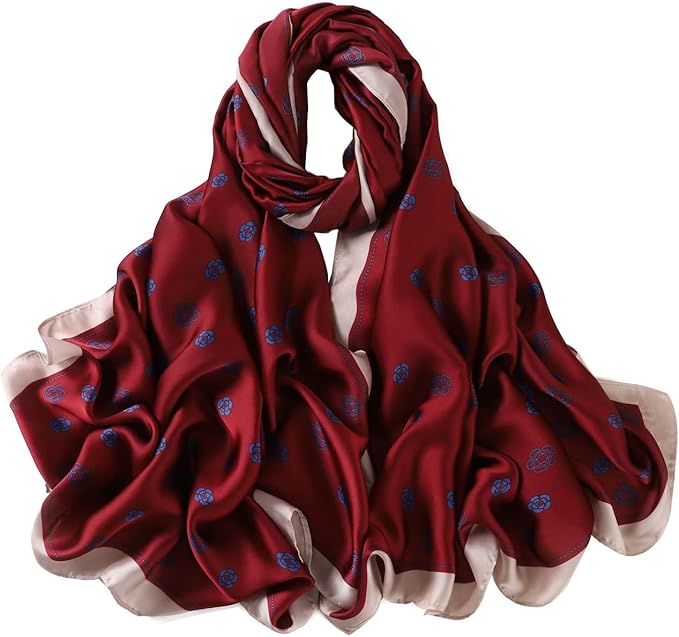 Fashion Scarves Scarf 100% Silk Feeling Scarf Silk Like Scarves Long Lightweight Sunscreen Shawls for Women