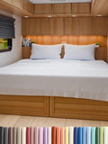 RV King Size Sheet Set 72 X 80 - 4 Piece RV Short Queen Bed Sheets - Ultra Soft, Breathable & Cooling - Designed for Bunks, Trailers & Camper - Fits 8” to 12" Mattress - Hotel Luxury Bedding - White