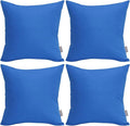 4-Pack 100% Cotton Comfortable Solid Decorative Throw Pillow Case,Thmyo Square Cushion Cover Pillowcase Sublimation Blank Pillow Covers DIY Throw Pillowcase for Sofa Bedroom(20x20 inch/ 50x50cm,Blue)