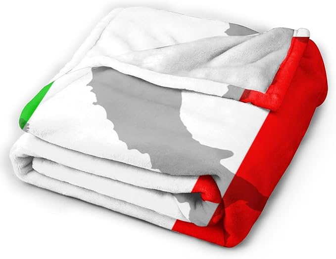HGOD DESIGNS Italian Flag Flannel Fleece Bed Blanket Throw Blanket Lightweight Cozy Plush Blanket for Bedroom Living Rooms Sofa Couch 50"x60"