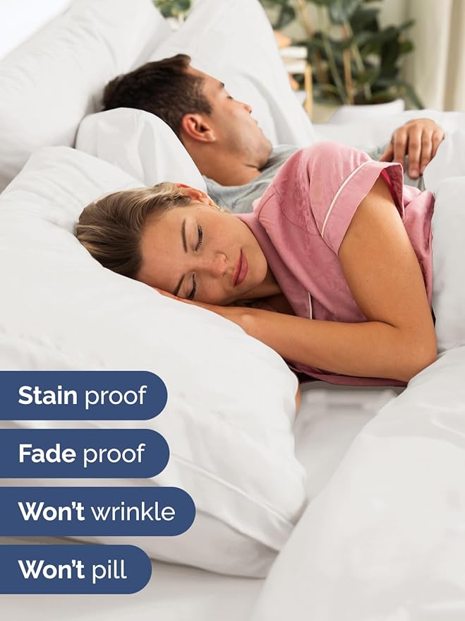 Extra Deep Pocket King Sheets - 4 Piece Breathable & Cooling Bed Sheets - Hotel Luxury Bed Sheet Set - Soft, Wrinkle Free & Comfy - Easily Fits Extra Deep Mattresses - Deep Pocket Antique White Sheets