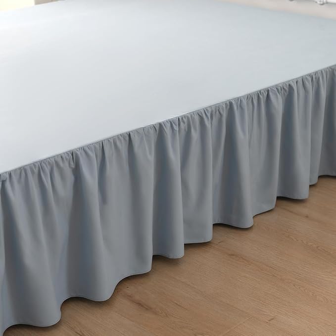 Bed Skirt Full Size Ruffled Bed Skirt with Split Corners, 18 Inch Drop Dust Ruffle Bed Skirts with Platform, Gathered Style, 100% Microfiber, Lime