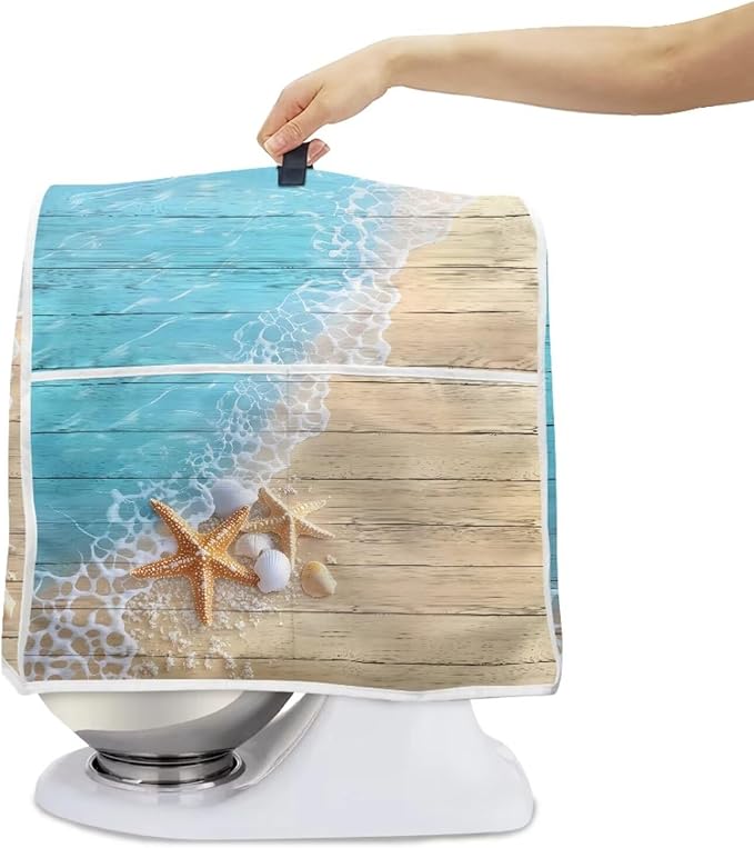 Starfish Kitchen Mixer Cover Compatible with 6-8 Quart, Novelty Decorations for Home Kitchen Appliance Dustproof Cover Universal for Air Fryers, Coffee Makers Gift for Holiday