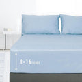 Sunflower Twin Fitted Sheet, 1-Piece Deep Pocket Fitted Bottom Sheet 15", 100% Cotton Sateen Soft Breathable, Powder Blue
