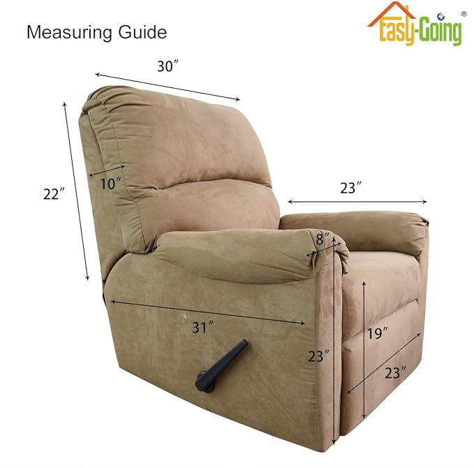 Easy-Going Recliner Chair Slipcover Reversible Sofa Cover Water Resistant Couch Cover Furniture Protector with Elastic Straps for Pets Dog (Recliner 22 inch, Orange/Black)