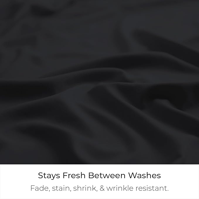 Mellanni Bed Skirt Twin XL Size - Bed Skirting - 15-Inch Tailored Drop Pleated Dust Ruffle - Hotel Luxury Bedding - Wrinkle, Fade, Stain Resistant - 1 Bedskirt (Twin XL, Black)