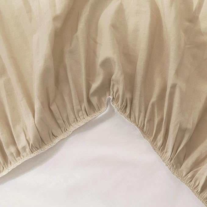 Simple&Opulence Belgian Linen Bed Skirt with Classic 14 inch Tailored Drop Dust Ruffle, Easy Fit Breathable Premium Natural Flax- Pleated Linen, Twin