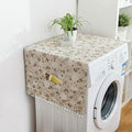 AKOAK 1 Pack 55 x 130cm /22 "x 51" Geometric Washing Machine Refrigerator Dust Cover, Multi-Purpose Household Cotton Linen Dust Microwave Cover, with Storage Pouch (Grey Dandelion)