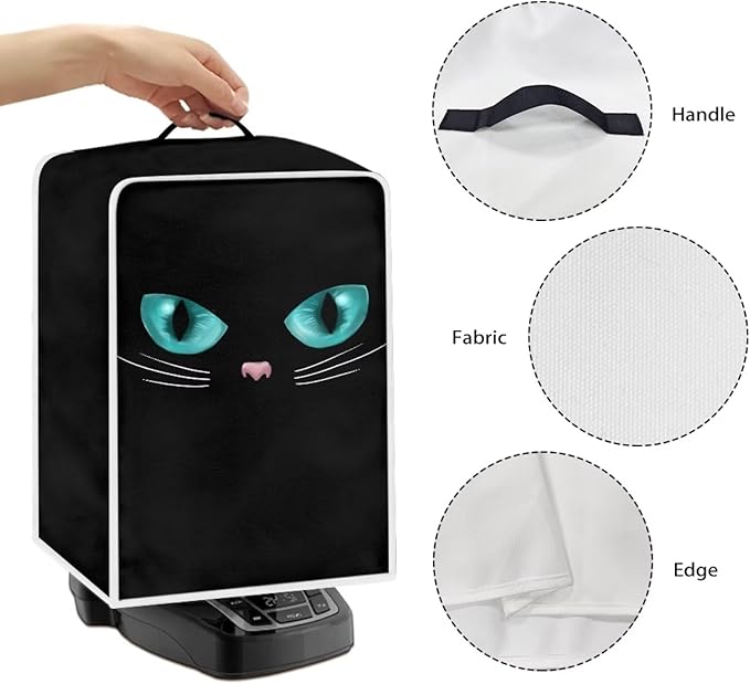 Mumeson Black Cat Coffee Maker Cover Kitchen Stand Mixer or Coffee Maker Covers Waterproof Dust Cover Kitchen Appliance Case Kitchen Tool with Top Handle