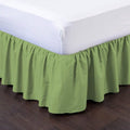 Bed Skirt - Ruffled Bed Skirt (RV Bunk 42X80, Sage) 12 Inch Drop Dust Ruffle with Platform, 100% Cotton 800 Thread Count Fabric - Dust Ruffle Bedskirt for Easy Fitting and Easy Care