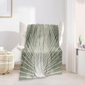 Boho Moss Green Sunrise Mid Century Throws Blankets Modern Abstract Decorative Blankets Boho Minimalist Geometric Aesthetic Soft Warm Bed Bedding Blankets for Couch Bedroom Office 70"x80"