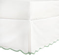 HIG Off-White Chic King Bed Skirt - Easy Fit Scallop Edge Pleated Bedskirts, 14 Inch Drop Anti-Slip Dust Ruffle, Thick Fabric for Enhanced Privacy, Pre-Washed for Long-Lasting Use(N60022)