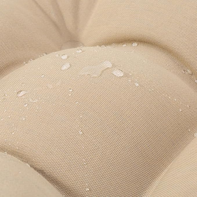 QILLOWAY Outdoor Patio Wicker Seat Cushions Group Loveseat/Two U-Shape/Two Lumbar Pillows for Patio Furniture,Wicker Loveseat,Bench,Porch,Settee of 5 (Beige/Sand/Camel)