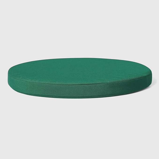 WestinTrends Solace Outdoor Patio Kitchen Dining Chair Round Seat Cushions Set of 4, 16 x 16, Green